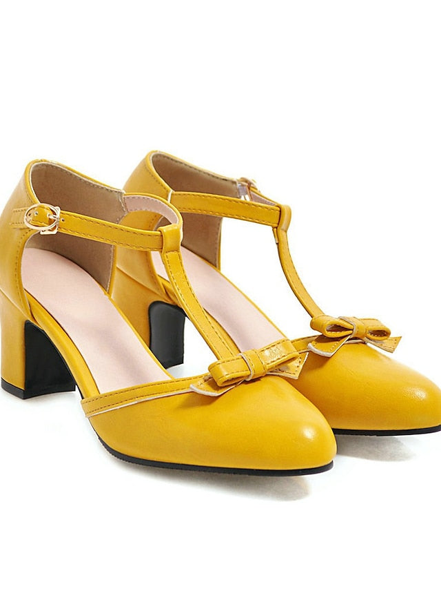 Retro Shoes Chunky 1950s Vintage Heels heels Roaring T-strap 20s FashionChic