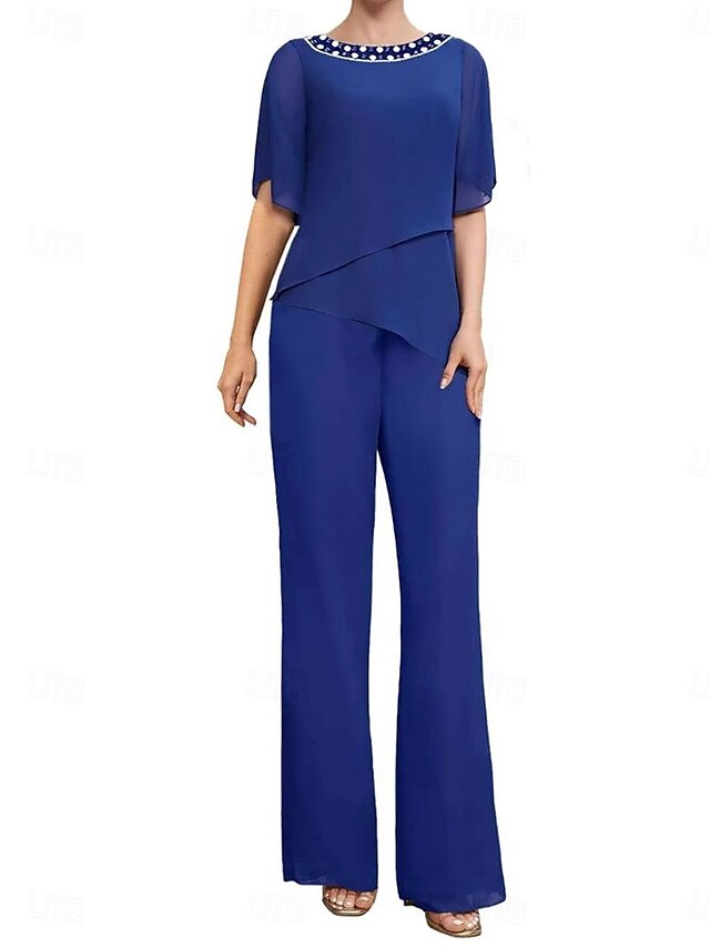 Guest Simple Elegant the Wedding Dress Pantsuit Mother of Bride FashionChic
