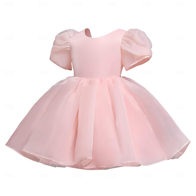 Girl Dress Party Solid Girls' Kids Flower Color FashionChic