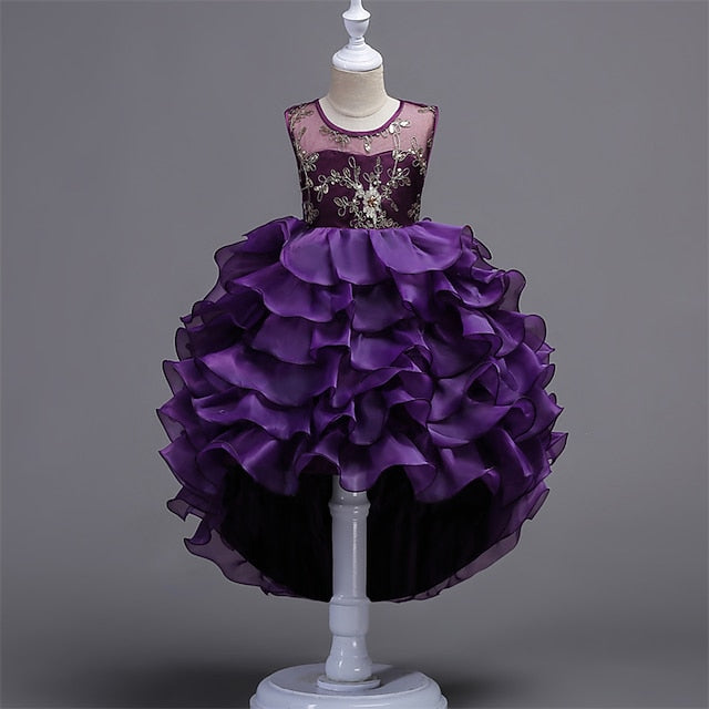 Girls' Floral Summer Party Ruffle Kids 4-13 Dress Wedding FashionChic