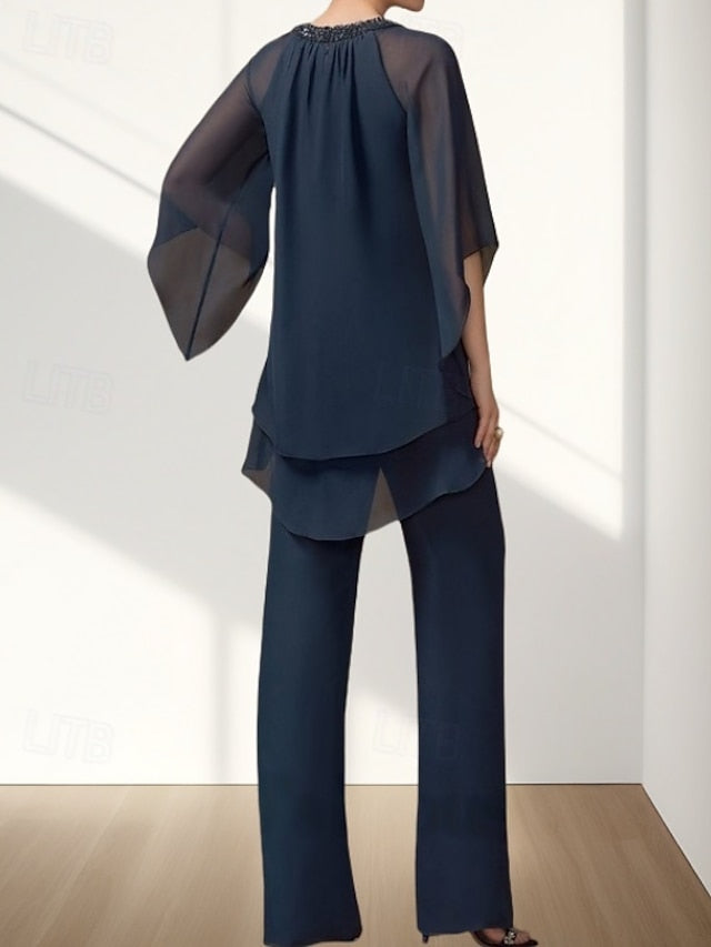 Guest Bride the Two Dress Piece Wedding Mother of Pantsuit FashionChic