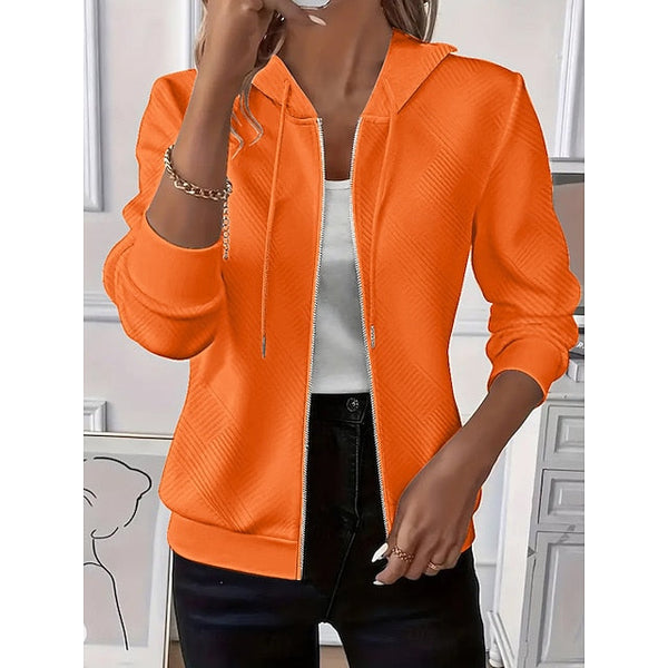 Women's Pullover Plain Elegant Casual Long Sleeve Hooded FashionChic