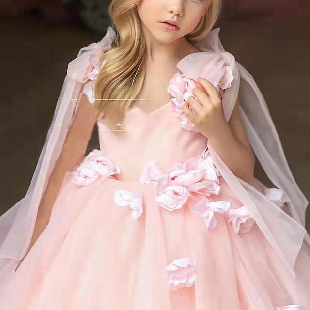 Girls' Flower Communion Dress Party First Girl FashionChic