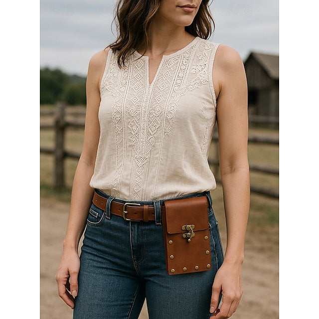 Faux with Leather Western Women's Bag Bohemian Waist FashionChic