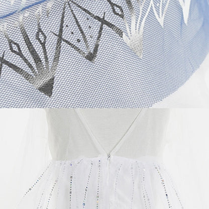 Girl Fairytale Dress Frozen Princess Vacation Elsa Flower FashionChic