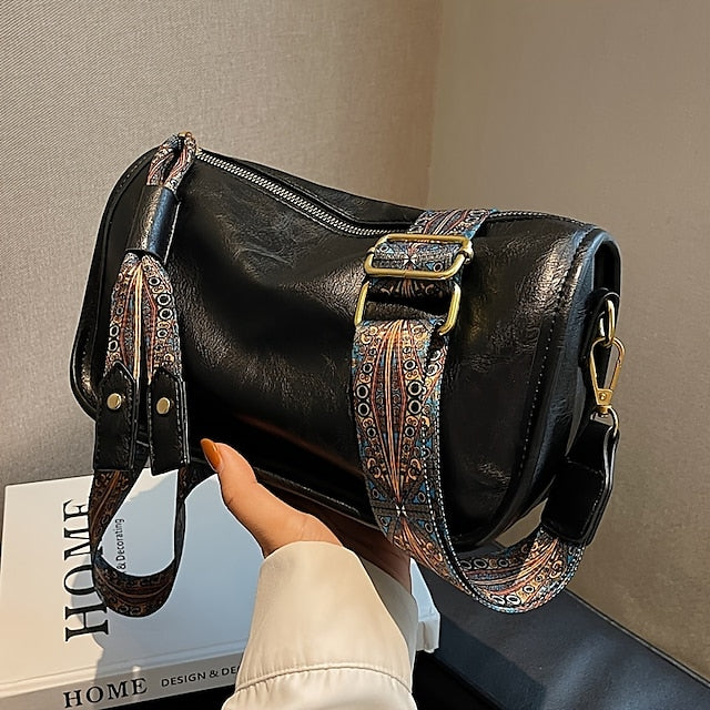 with Vintage Leather Bohemian Strap Handbag – PU Women's FashionChic