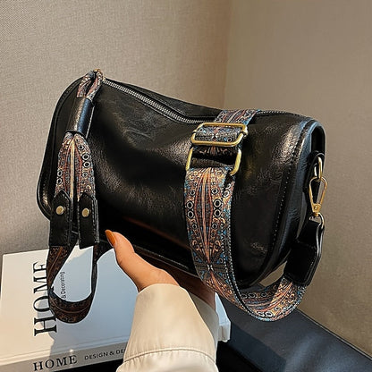 with Vintage Leather Bohemian Strap Handbag – PU Women's FashionChic