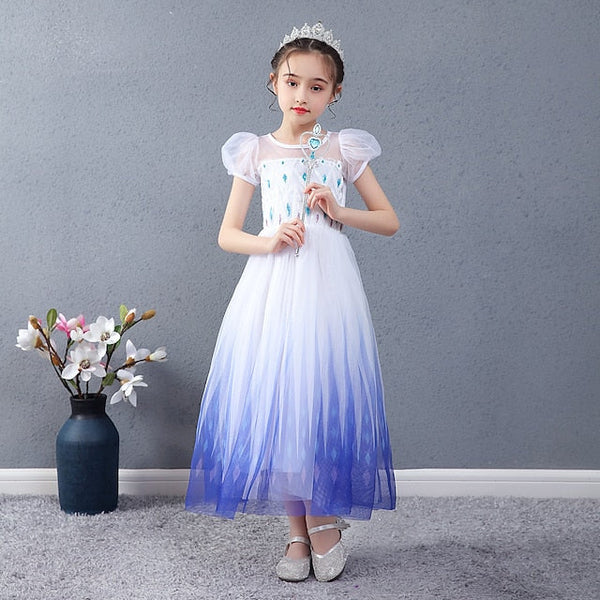 Elsa Princess Cosplay Flower Girl Dress Movie Girls' FashionChic