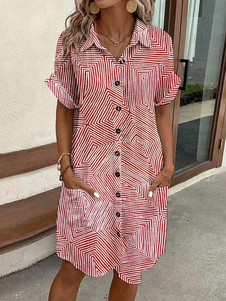 Women's Mini Dress Shirt Dress Casual Dress Print Dress FashionChic