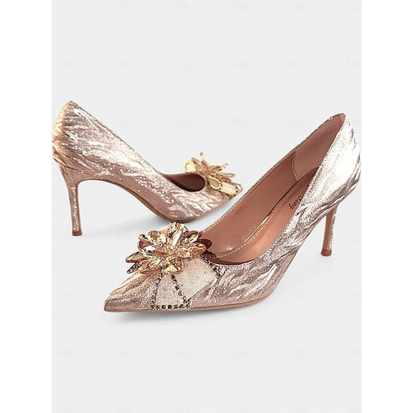 High Heels Glitter for Women Shoes – Sparkling Silver Wedding FashionChic