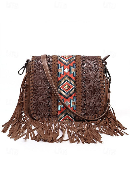 Faux Leather Women's Shoulder Multi-Pocket - Crossbody Bag FashionChic