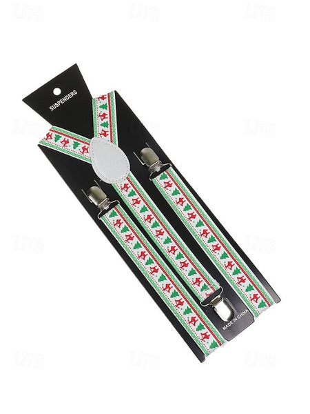 Snowman Christmas Suspenders with Men's FashionChic