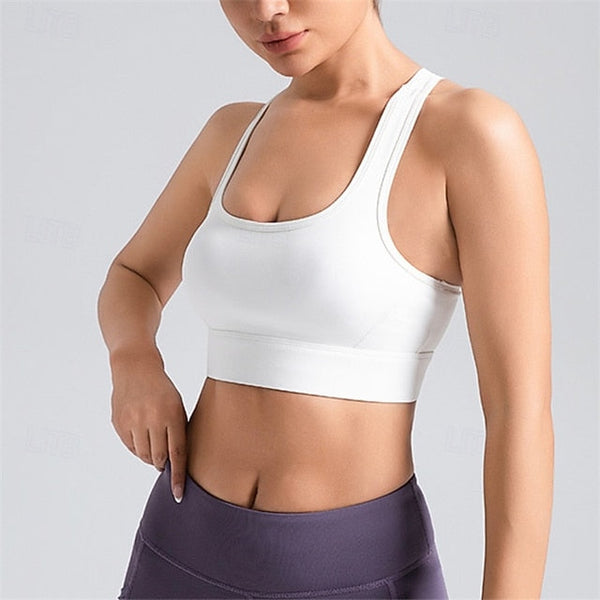 Sports Bra Hollow Mesh Back Sports Bra Fitness Yoga Vest FashionChic