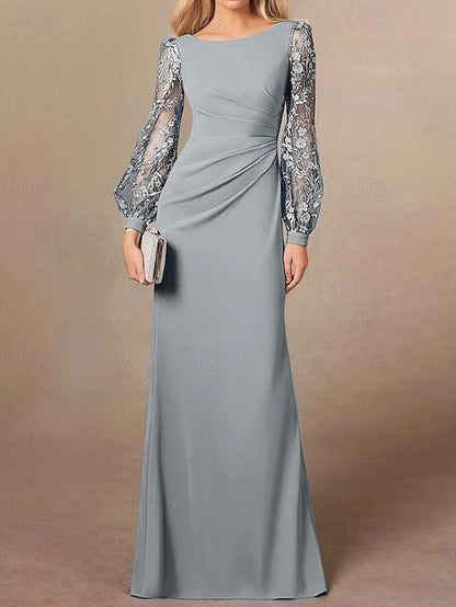 Elegant Bride Mother DustySheath / Dress of Simple the Column FashionChic