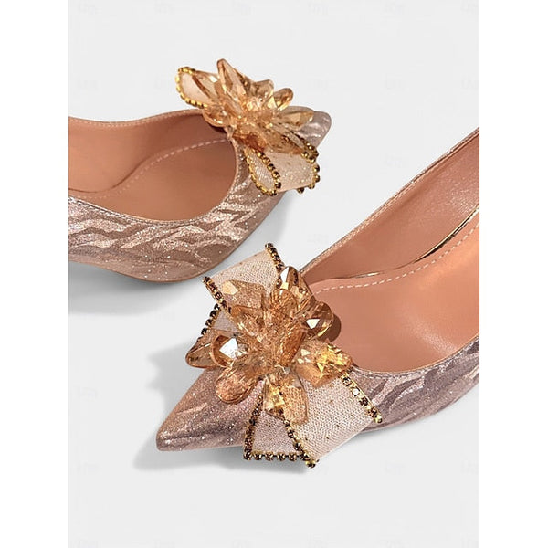 High Heels Glitter for Women Shoes – Sparkling Silver Wedding FashionChic