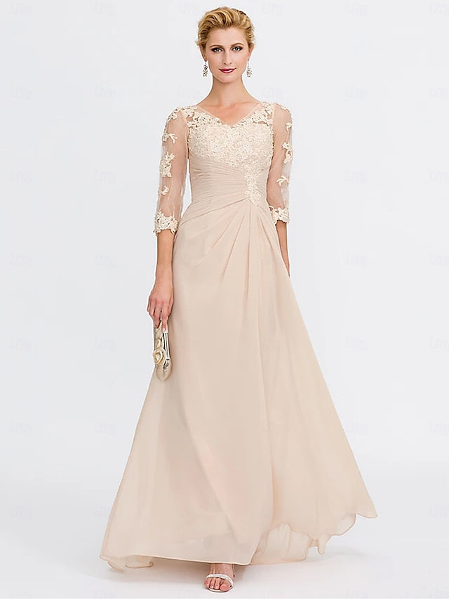 Elegant Guest Mother Dress Size Wedding Bride Plus A-Line of the FashionChic