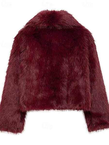 Faux Warm Comfortable Coat Leathers Furs Fur Women's FashionChic