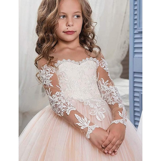 Dress Girls' Flower Princess First Girl Communion FashionChic