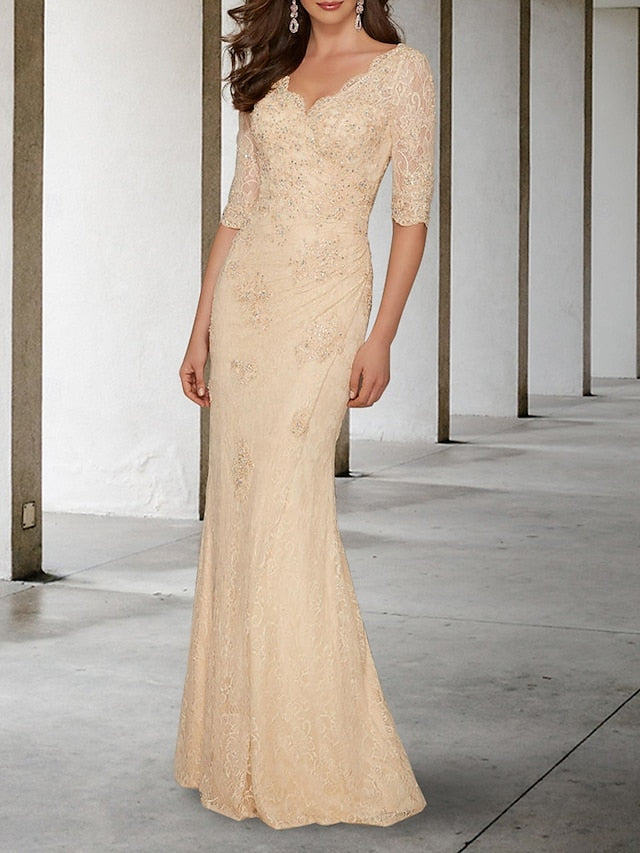 V Wedding of Guest Mermaid Sexy Dress the Mother Plus Bride Size FashionChic