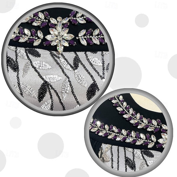 Cape Dress Bride Mother Neck the A-Line Elegant Crew of FashionChic