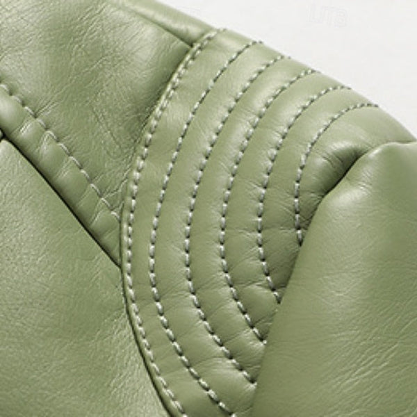 Pocket Jacket Zipper Comfortable Faux Leather Women's FashionChic