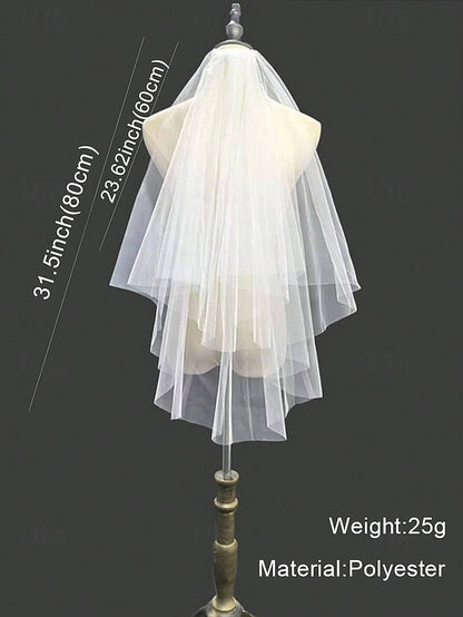 Veil Elegant Soft – Two-Layer Classic Bridal with Tulle FashionChic