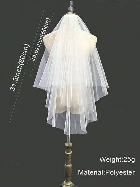 Veil Elegant Soft – Two-Layer Classic Bridal with Tulle FashionChic