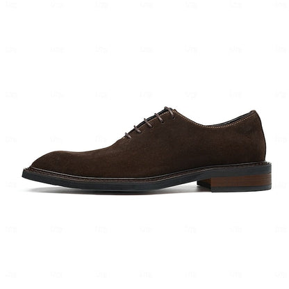Oxford Dress Genuine Shoes Leather Suede Men's Cowhide - FashionChic