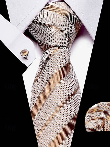 and Square Checkered Men's Pocket Purple Silk Tie – Set FashionChic