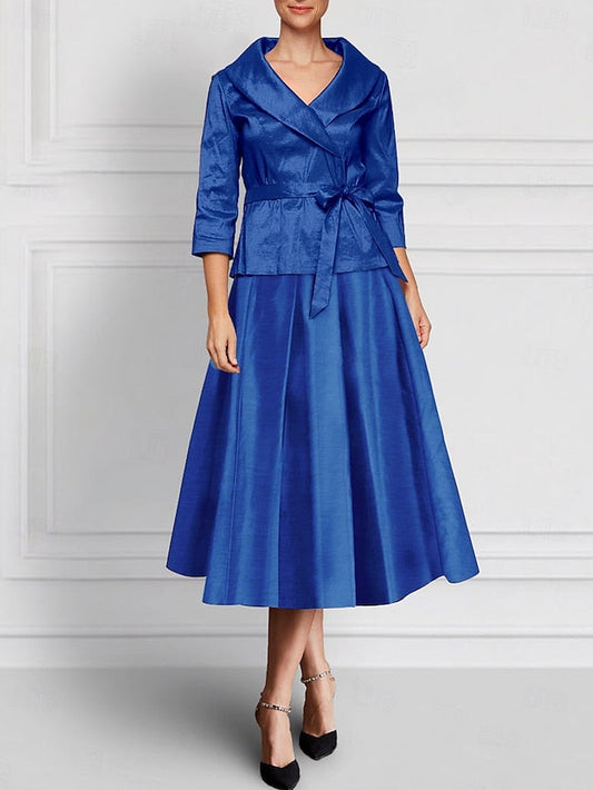 A-Line of Bride Mother Piece Dress Two Elegant the Sets FashionChic