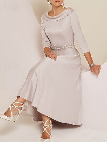 Vintage Bateau A-Line Elegant the Mother of Dress Bride FashionChic