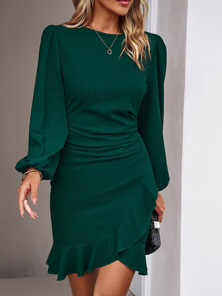 Women's Mini Dress Satin Dress Party Dress Sheath Dress