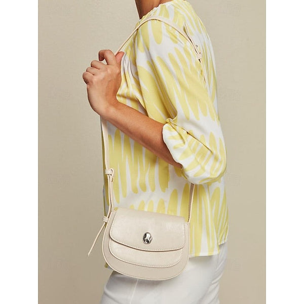 White Bag Leather Chic for Small Stylish Shoulder - Women FashionChic