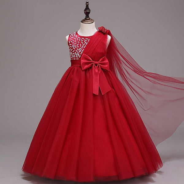 Dress Girls' Flower Colored Girl Kids Solid FashionChic