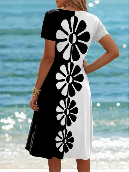 Women's Mini Dress A Line DressT Shirt Dress Tee Dress