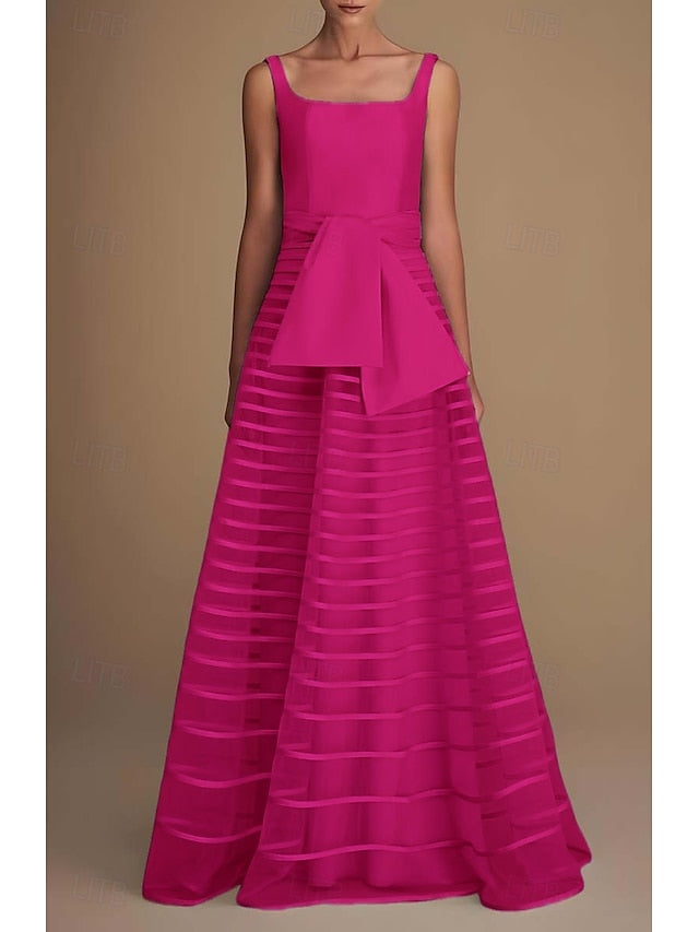 Floor Gown Elegant Dress Performance A-Line Formal Evening FashionChic