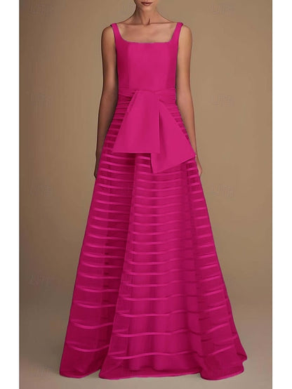Floor Gown Elegant Dress Performance A-Line Formal Evening FashionChic