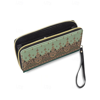 Wristlet – Floral Printed Bohemian Wallet Vintage Leather FashionChic