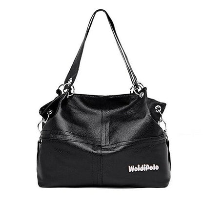 Casual Handbag with Canvas Leather Straps – Women's FashionChic