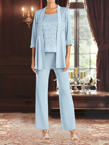 Piece of Mother Bride Elegant Pantsuit the Dress 3 FashionChic