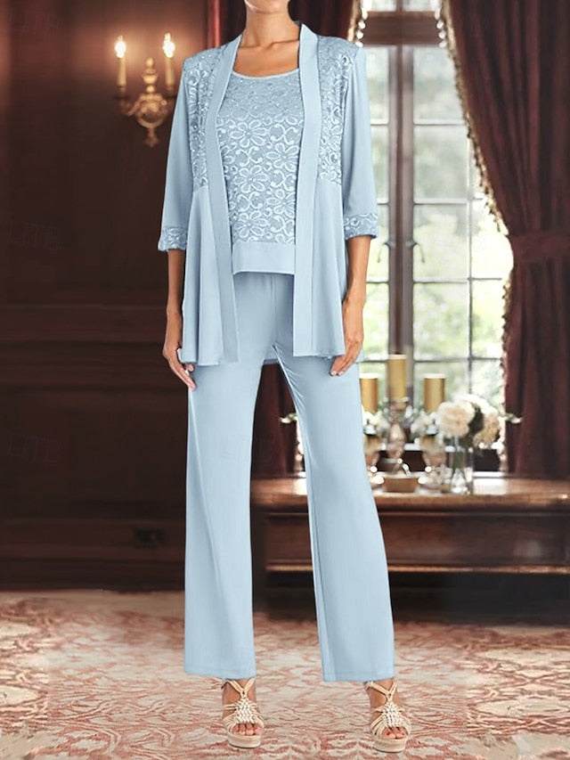 Elegant Bride of 3 Piece Dress Mother the Pantsuit FashionChic