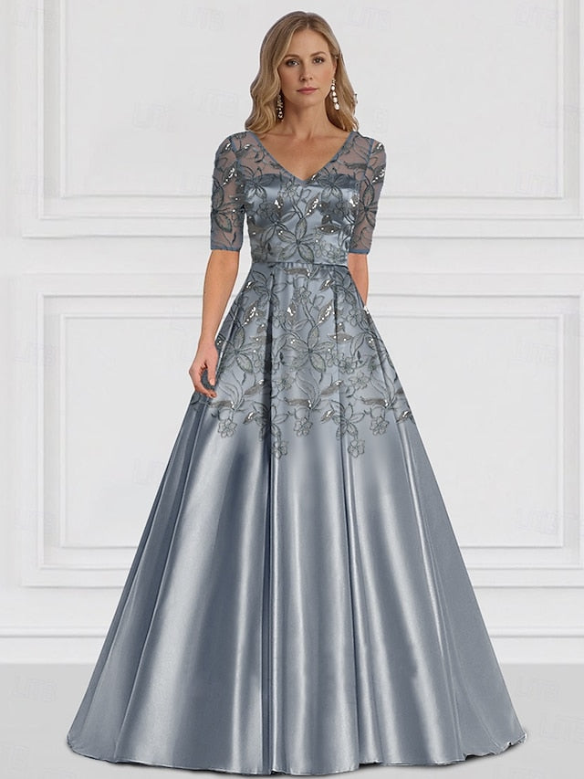Simple the A-Line of V Bride Elegant Mother Dress Guest Wedding FashionChic