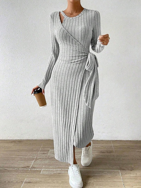 Women's Midi Dress Sweater Dress Sheath Dress Fashion