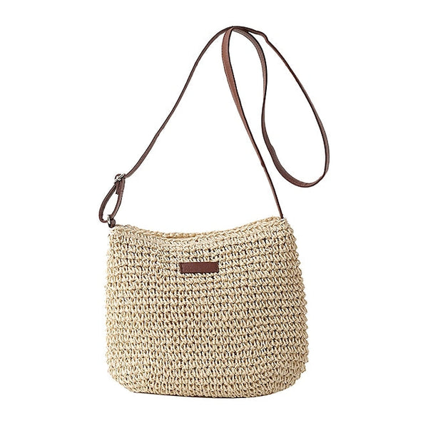 Summer Crossbody Woven Women's – Boho Natural Bag Straw FashionChic