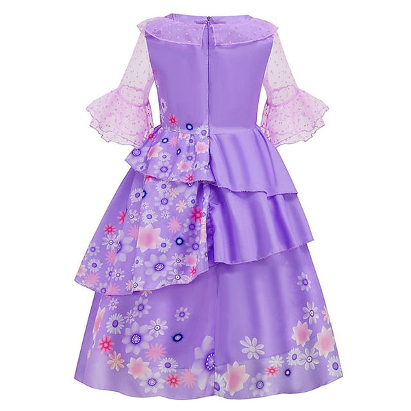 Isabela Girl Madrigal Encanto Flower Dress Fairytale Princess FashionChic