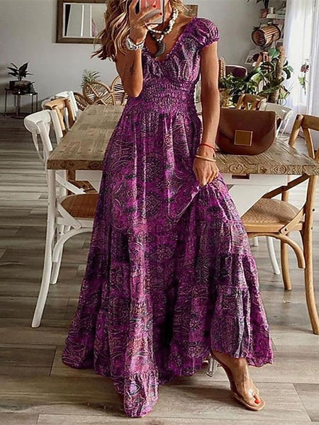 Women's Long Dress Maxi Dress Casual Dress Print Dress FashionChic