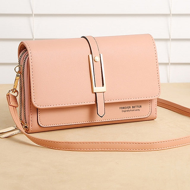 PU Crossbody Phone Bag Mobile Leather Women's Wallet FashionChic