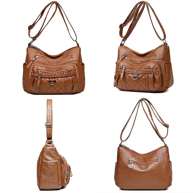 PU Women's Shoulder Leather Bag Crossbody Hobo FashionChic