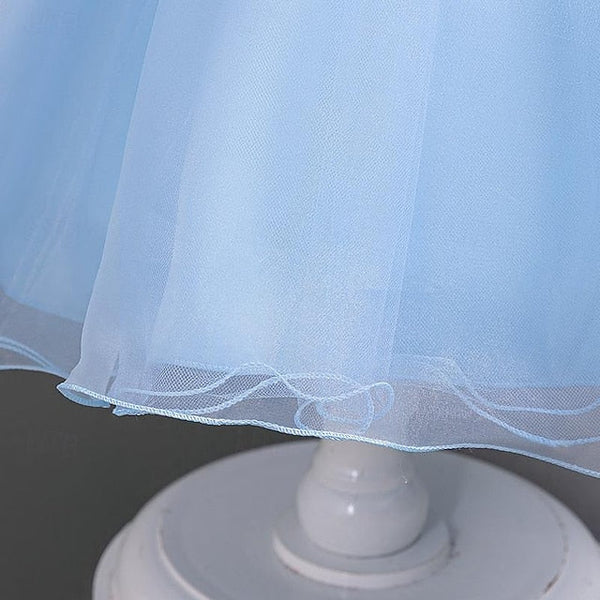 Sleeveless Wedding Floral Kids Sequin Girls' Dress Party FashionChic