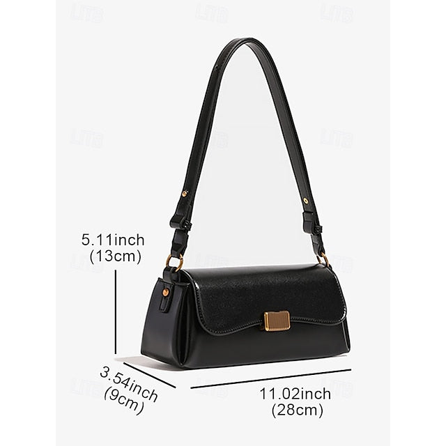 Daily Shopping Office Leather Tote Women's Baguette Bag PU FashionChic